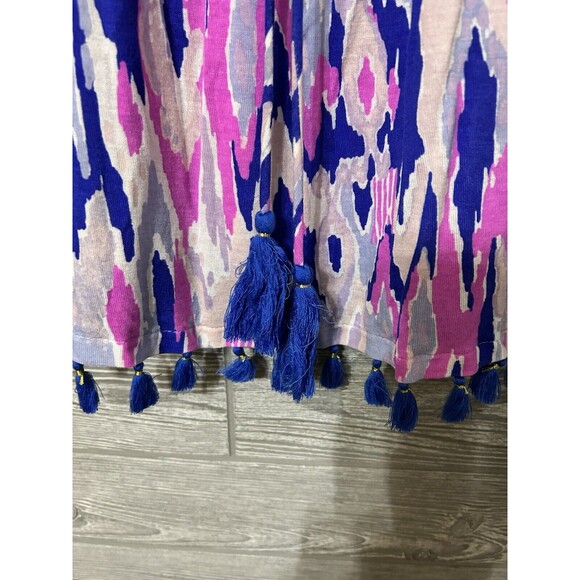 Lilly Pulitzer Palma Tube Top in Amethyst One Too Many Tassel Trim Sz Small - Picture 4 of 9